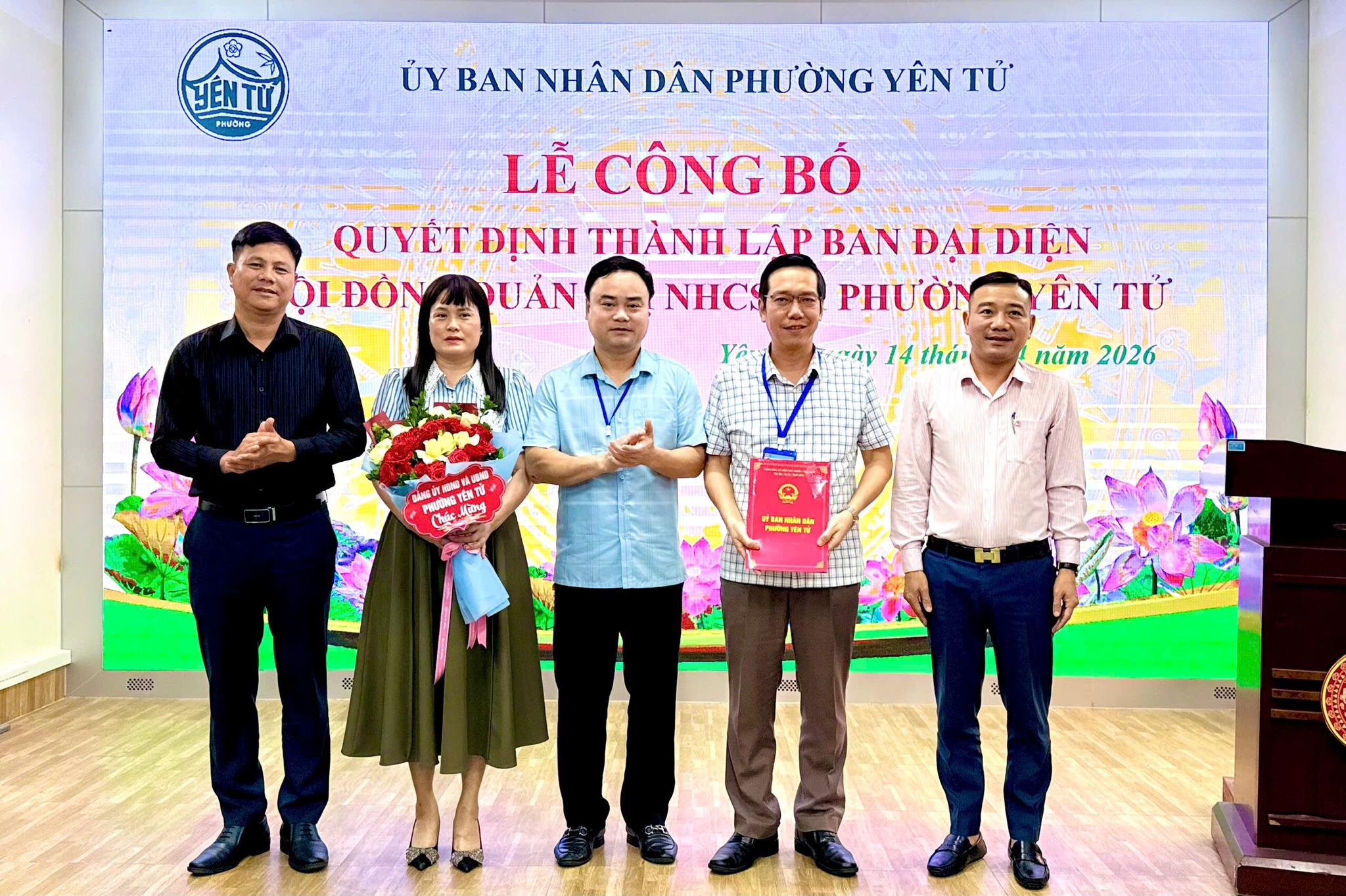 Công bố Quyết định thành lập Ban đại diện Hội đồng quản trị Ngân hàng Chính sách xã hội phường Yên Tử và tổ chức họp phiên thứ nhất