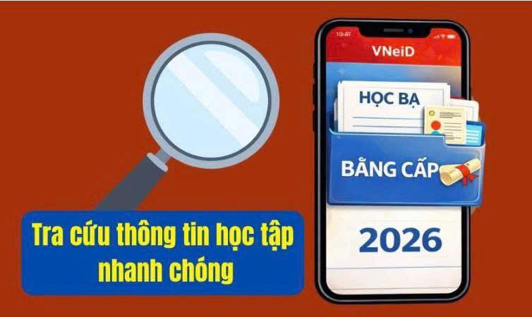 TỪ NGÀY 15/5, HỌC BẠ VÀ BẰNG CẤP SẼ ĐƯỢC TÍCH HỢP TRÊN VNEID