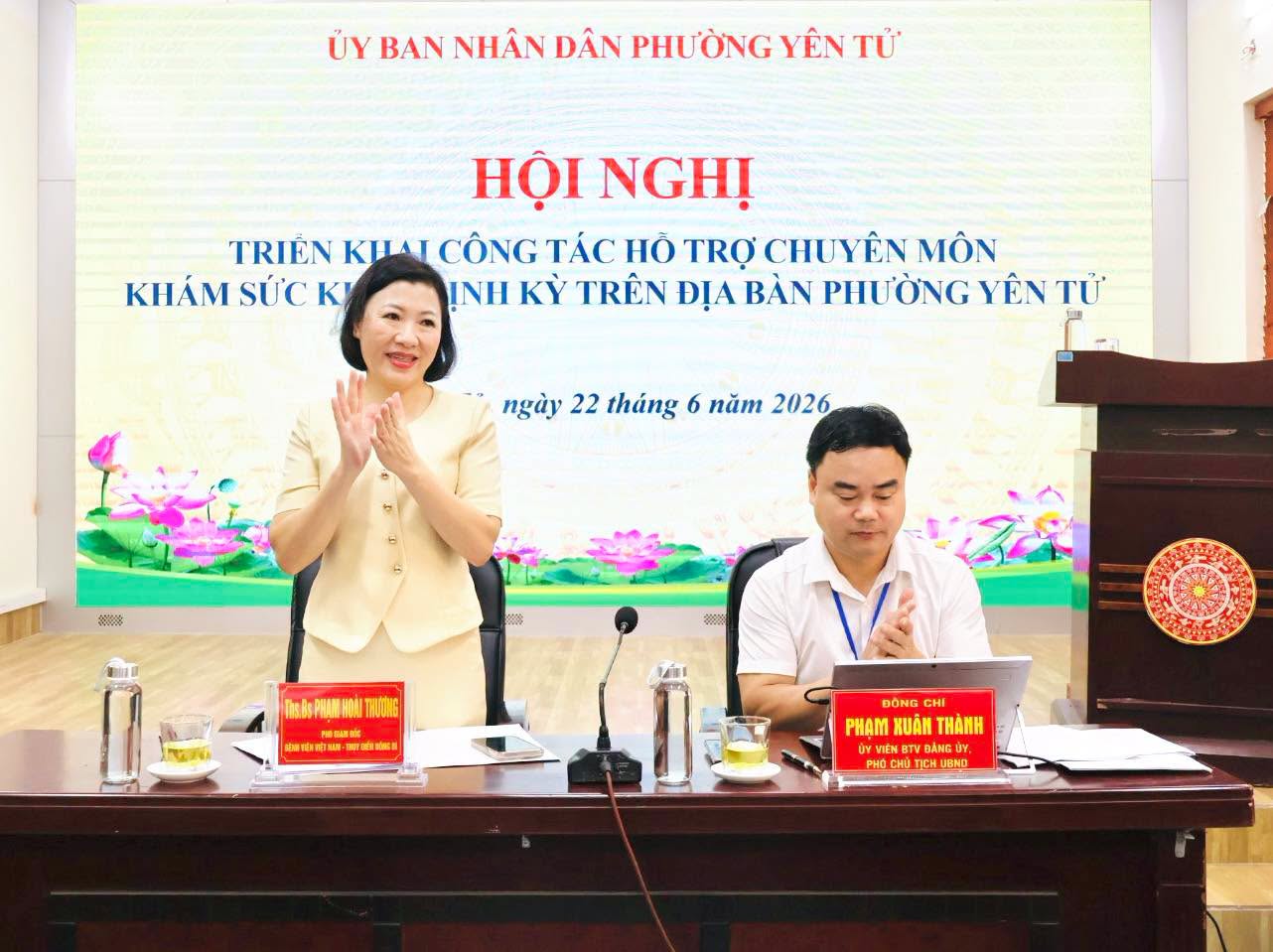 PHƯỜNG YÊN TỬ: TRIỂN KHAI CÔNG TÁC HỖ TRỢ CHUYÊN MÔN Y TẾ VÀ KHÁM SỨC KHỎE CHO NHÂN DÂN