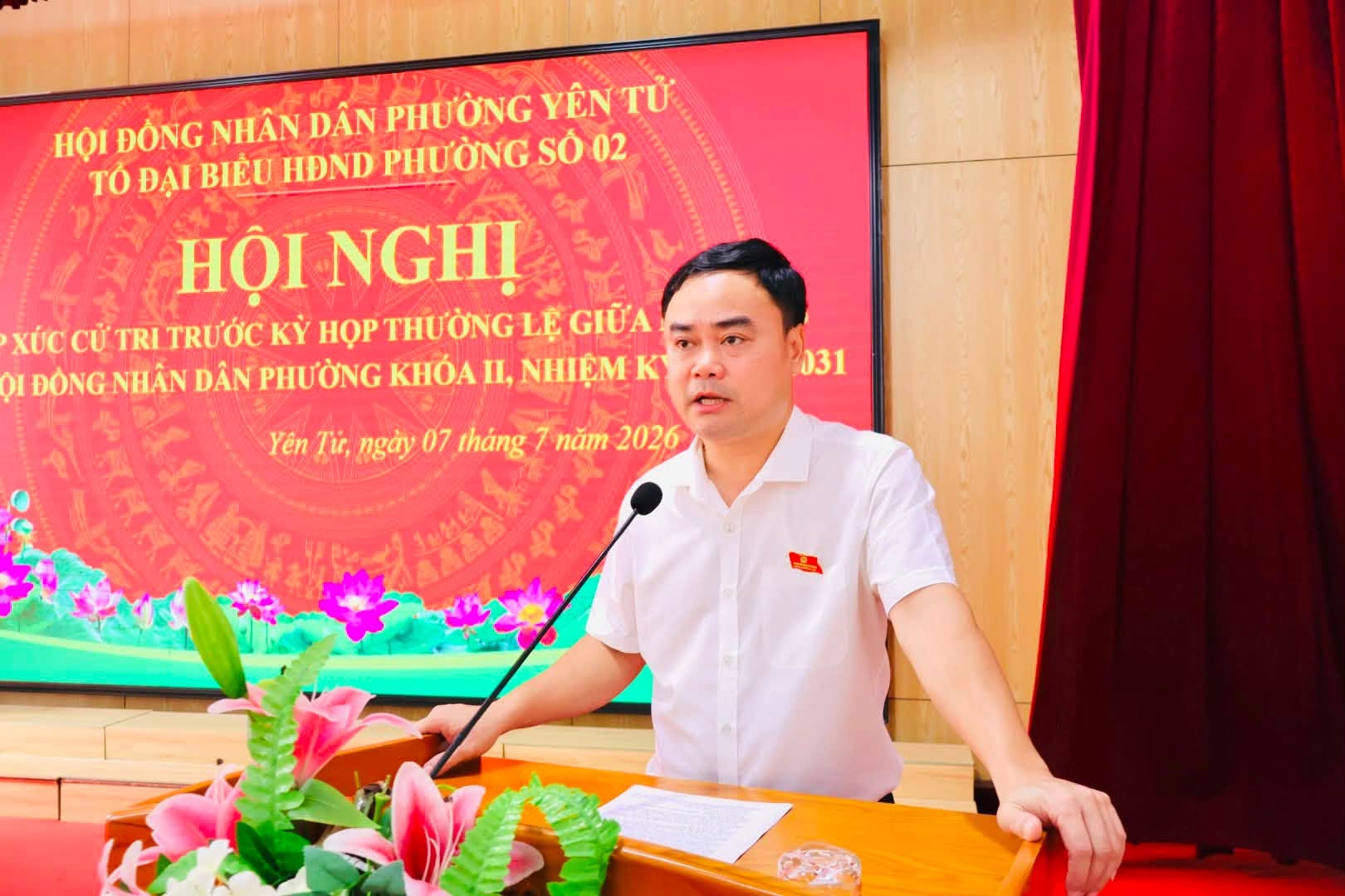PHƯỜNG YÊN TỬ: ĐỒNG LOẠT TỔ CHỨC CÁC HỘI NGHỊ TIẾP XÚC CỬ TRI TRƯỚC KỲ HỌP THỨ 5 HĐND PHƯỜNG KHÓA II
