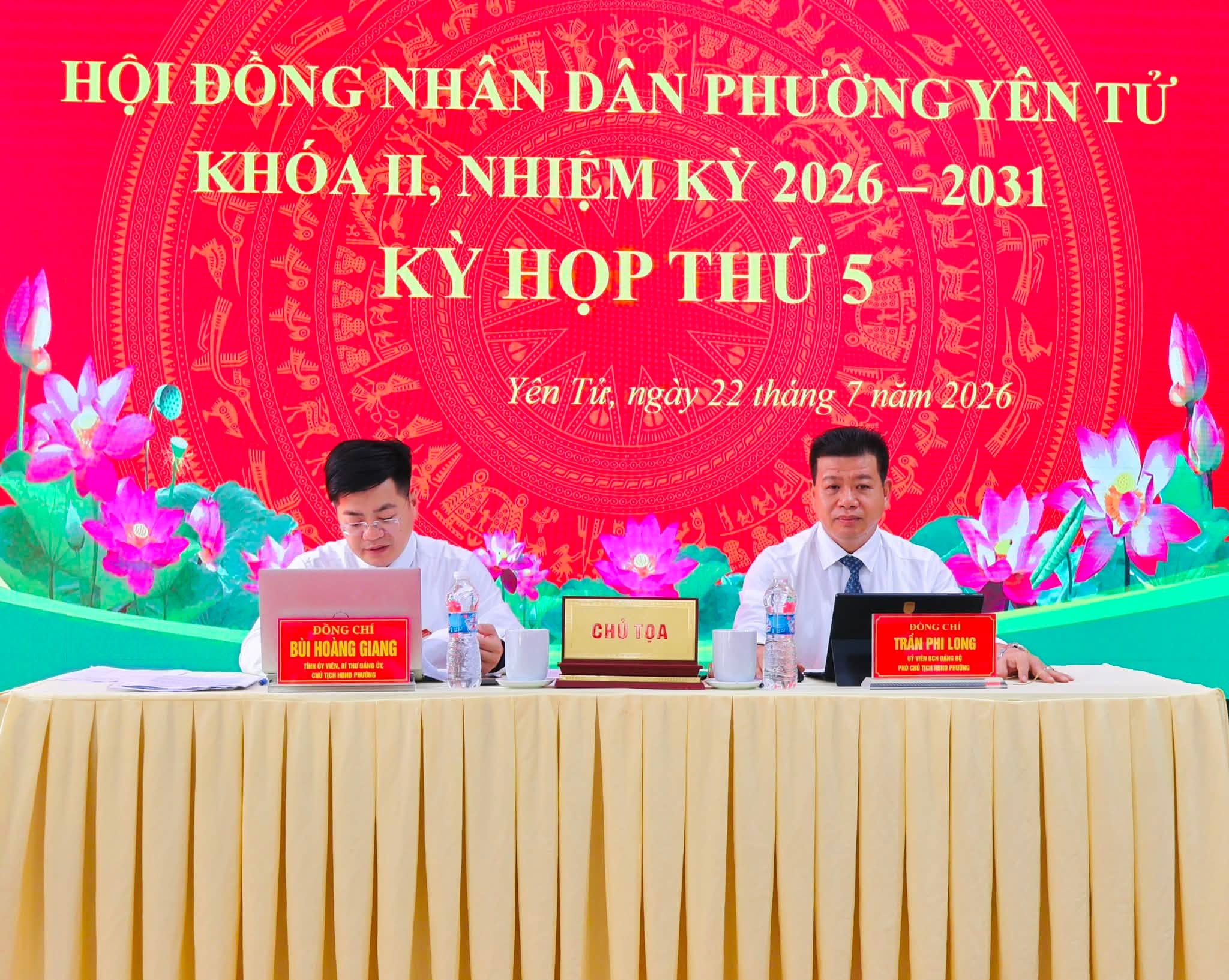 KỲ HỌP THỨ 5 HĐND PHƯỜNG YÊN TỬ KHÓA II: QUYẾT NGHỊ NHIỀU NHIỆM VỤ, GIẢI PHÁP PHÁT TRIỂN 6 THÁNG CUỐI NĂM 2026