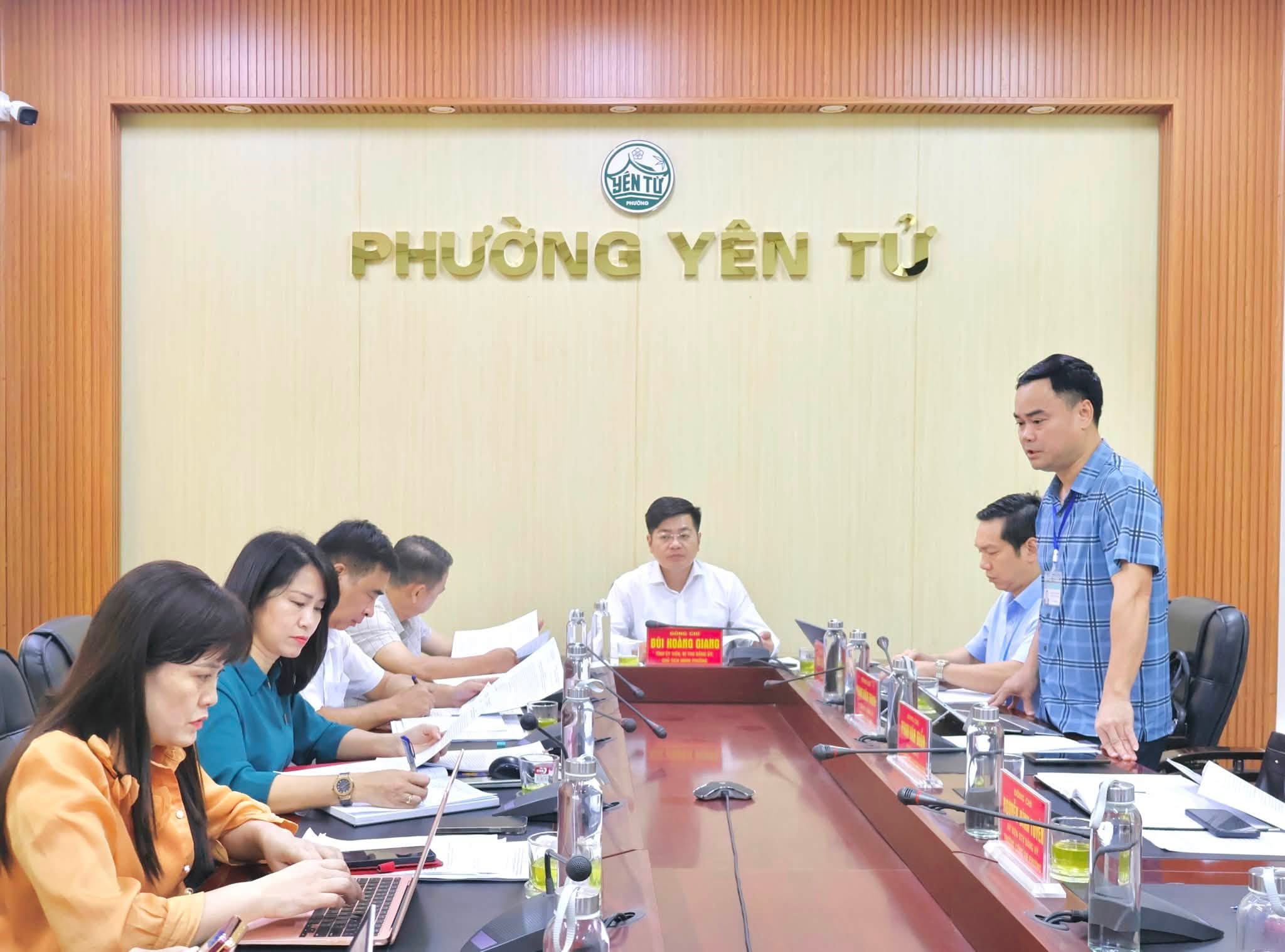 BAN THƯỜNG VỤ ĐẢNG ỦY PHƯỜNG YÊN TỬ CHO Ý KIẾN VỀ NHIỀU NỘI DUNG TRỌNG TÂM PHỤC VỤ PHÁT TRIỂN KINH TẾ - XÃ HỘI ĐỊA PHƯƠNG