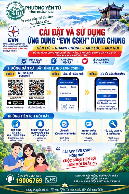 HƯỚNG DẪN CÀI ĐẶT VÀ SỬ DỤNG ỨNG DỤNG EVN CSKH